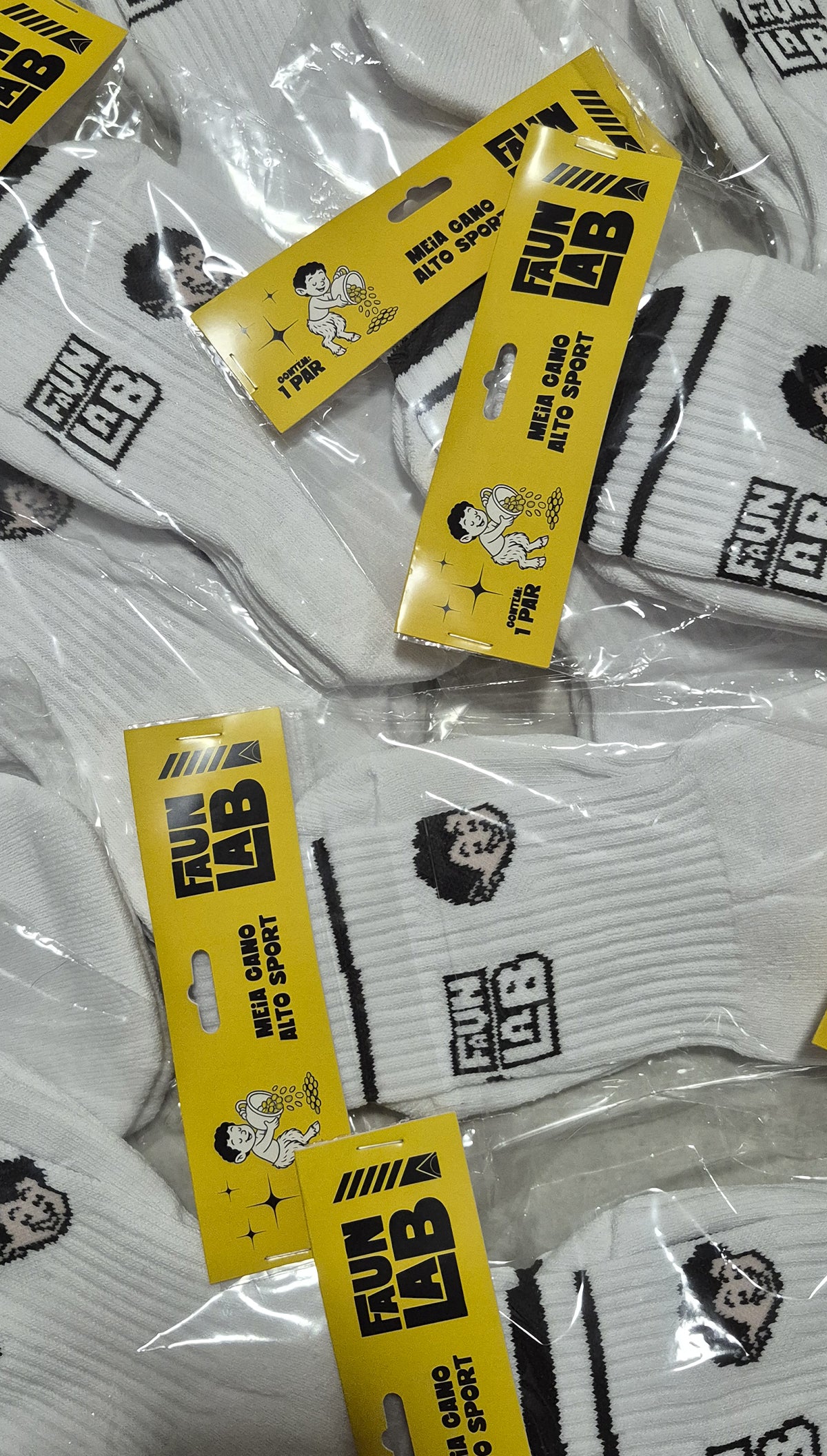 Meias listradas de cano alto Sport Faun Lab®