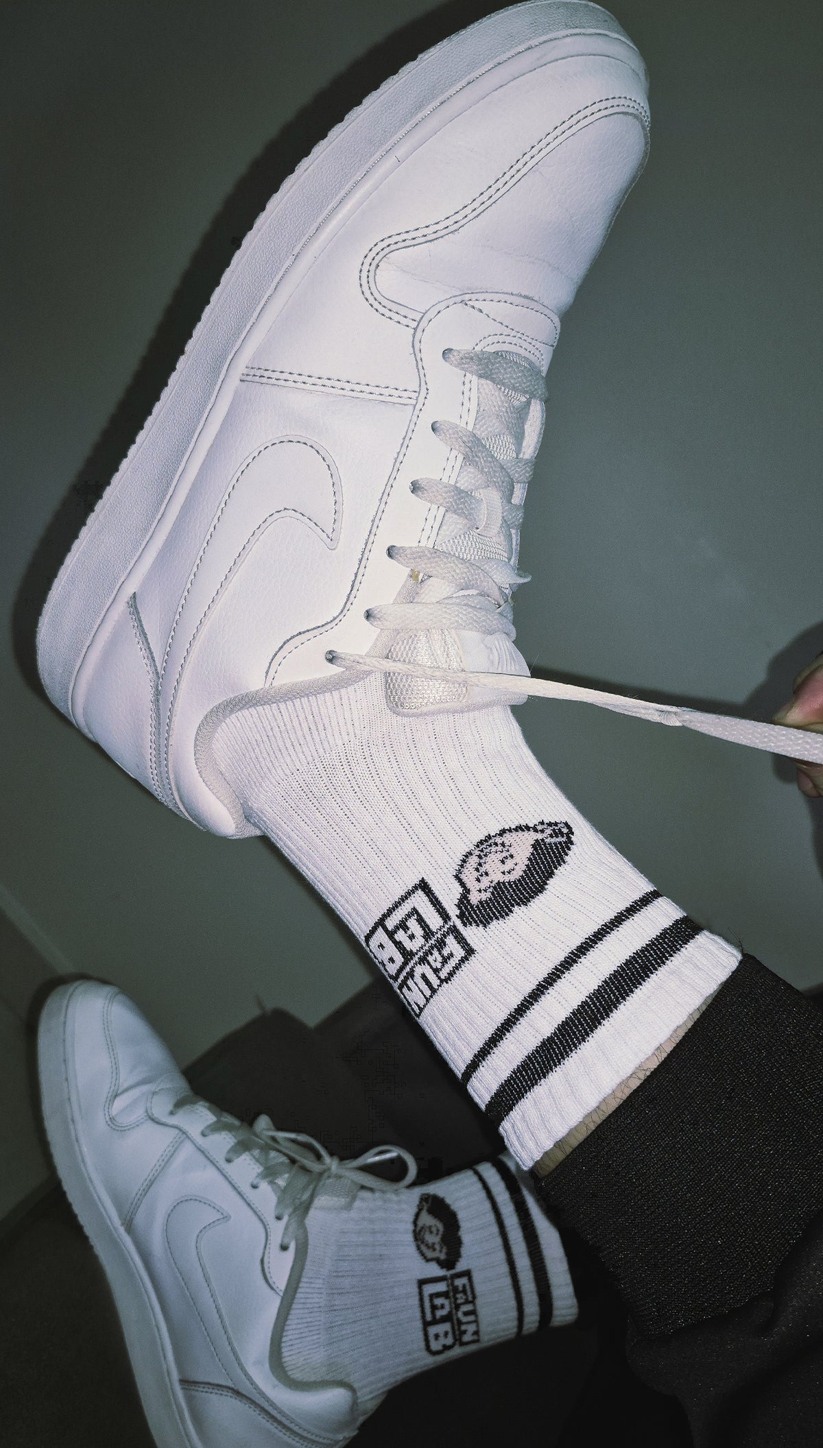 Meias listradas de cano alto Sport Faun Lab®