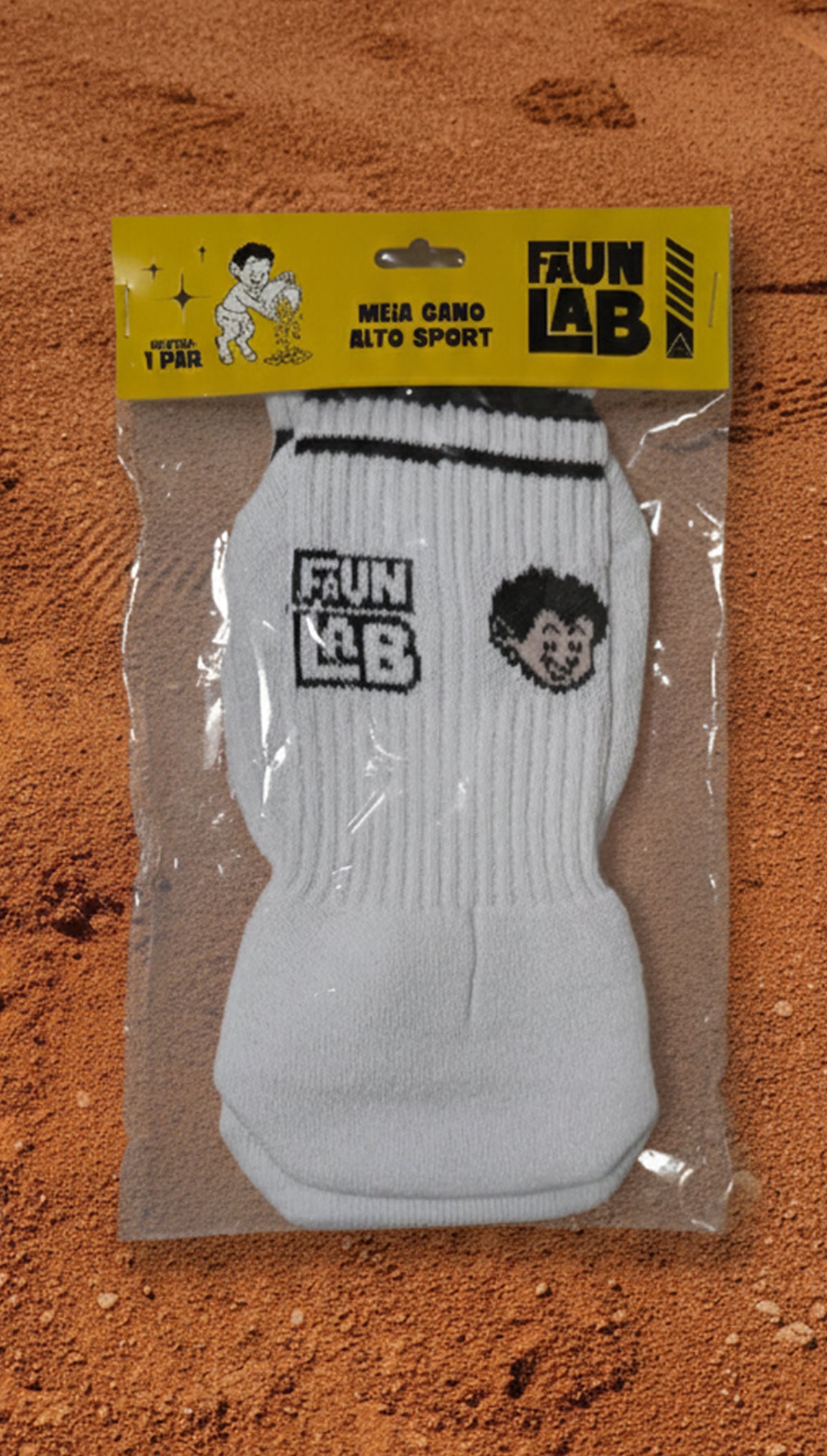 Meias listradas de cano alto Sport Faun Lab®