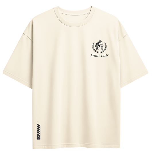 Camiseta Oversized Emblema - Faun Lab®  Off-White